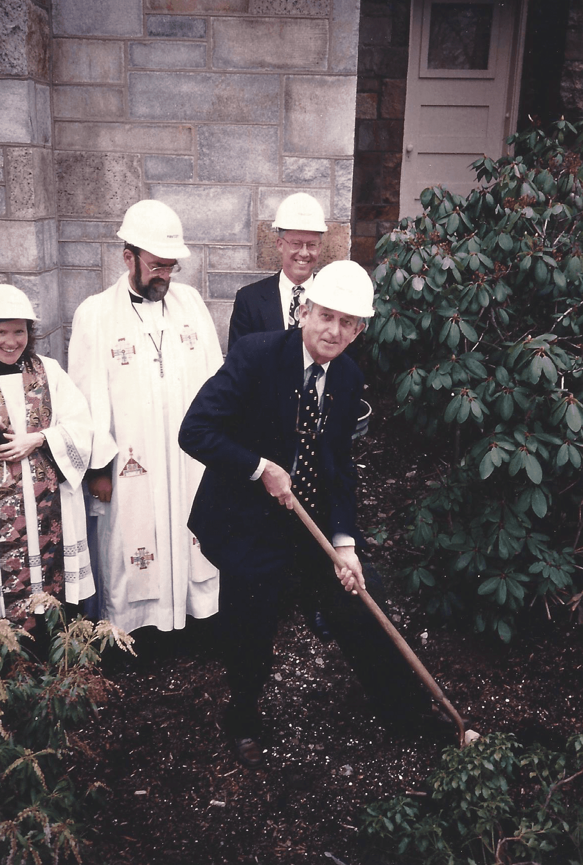 Picture 9 Groundbreaking, April 1997 Accessibility Renovation with elevator and ramp entry to north narthex (David Wimberly and others) (1)